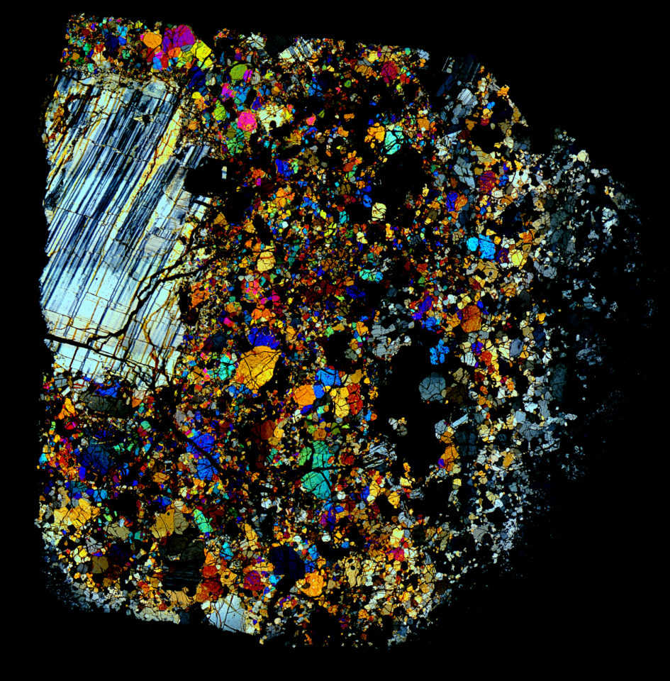 Nwa Meteorite Thin Section Solar Anamnesis